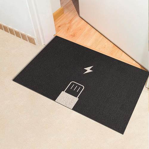 一拾一回家充电简约入户门地垫丝圈门垫进门门口家用门外室外地毯 - 图1