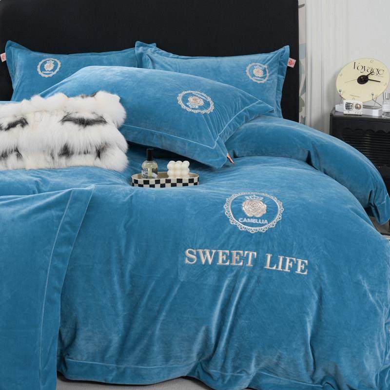 欧式高档婴儿绒四件套加厚牛奶绒冬款法兰绒毛冬季珊瑚绒加绒被套,淘宝优惠券,粉丝福利购,淘宝优惠卷