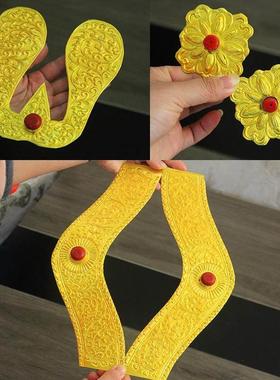 藏饰金色牛头铜片真牛羊头骨工艺品装饰镶嵌手工包铜动物标本铜皮