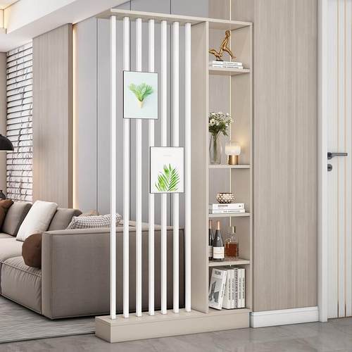 新中式屏风隔断小户型客厅家用简约现代进门遮挡创意玄关柜置物柜 - 图2