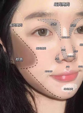 官方正品J朵高光修容盘腮红鼻影阴影眼影侧影三合一哑光提亮女