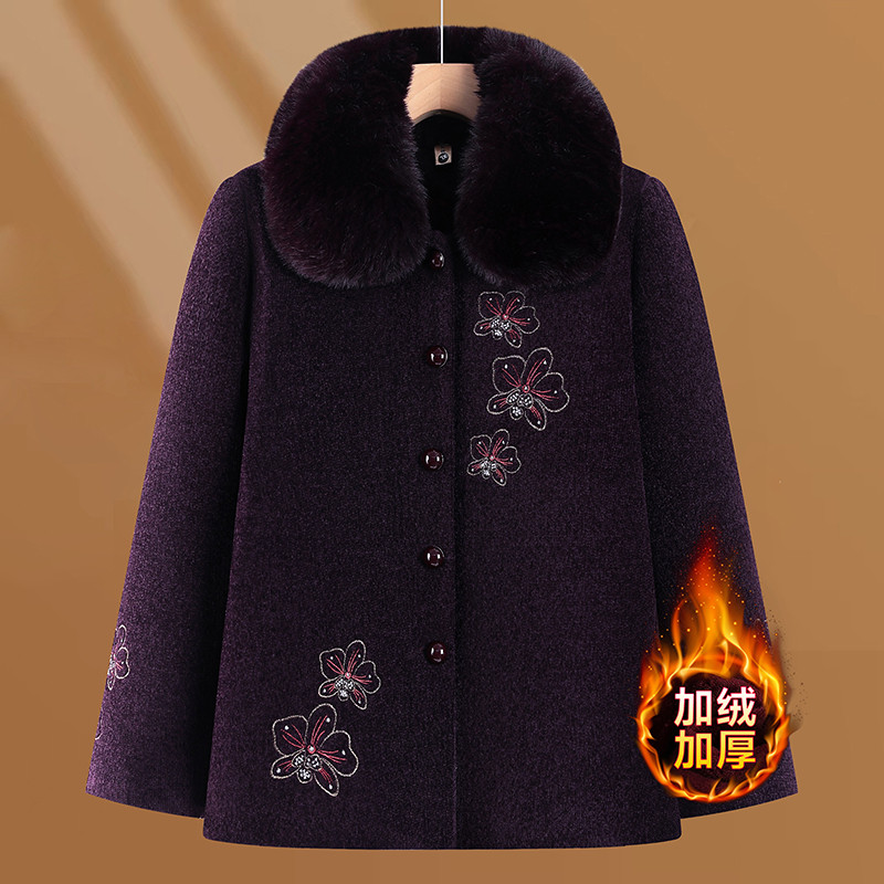 奶奶秋冬装外套女中老年人妈妈装加绒加厚老人衣服冬季老太太新款,淘宝优惠券,粉丝福利购,淘宝优惠卷