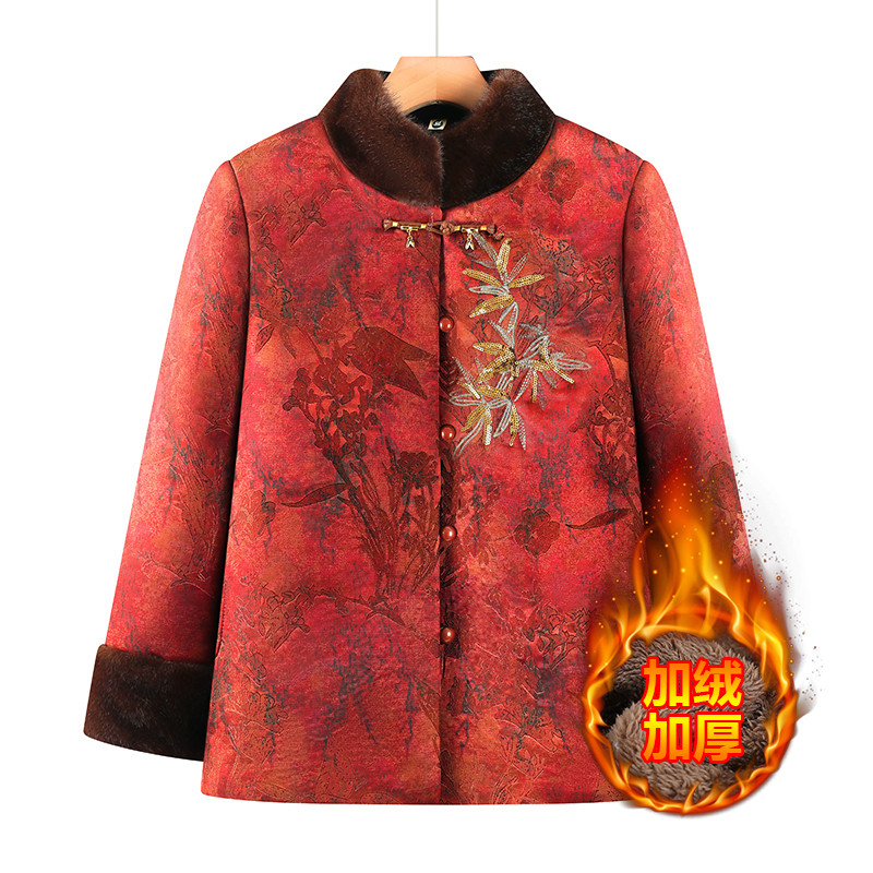 奶奶装冬装加绒加厚棉袄中老年妈妈新中式保暖外套老太太国风棉衣,淘宝优惠券,粉丝福利购,淘宝优惠卷