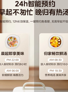 美的炖盅隔水炖家用电炖锅全自动专用煲汤锅电蒸锅煮粥锅陶瓷炖盅