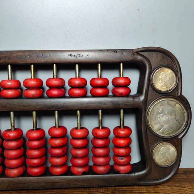 Factory direct sales antiques miscellaneous crafts aged rosewood red beads abacus props ornaments