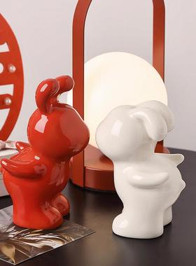 贝汉美创意情侣兔子摆件送女生送新人闺蜜结婚订婚家居装饰品礼物