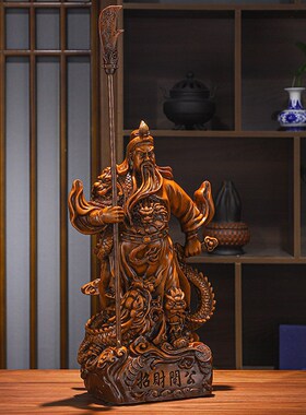 财神关公神像摆件家用招财客厅办公室供奉关二爷公司店铺开业礼品