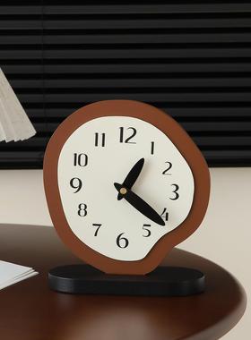 现代简约时钟桌面摆件客厅家居好物玄关餐边电视柜装饰品轻奢高档