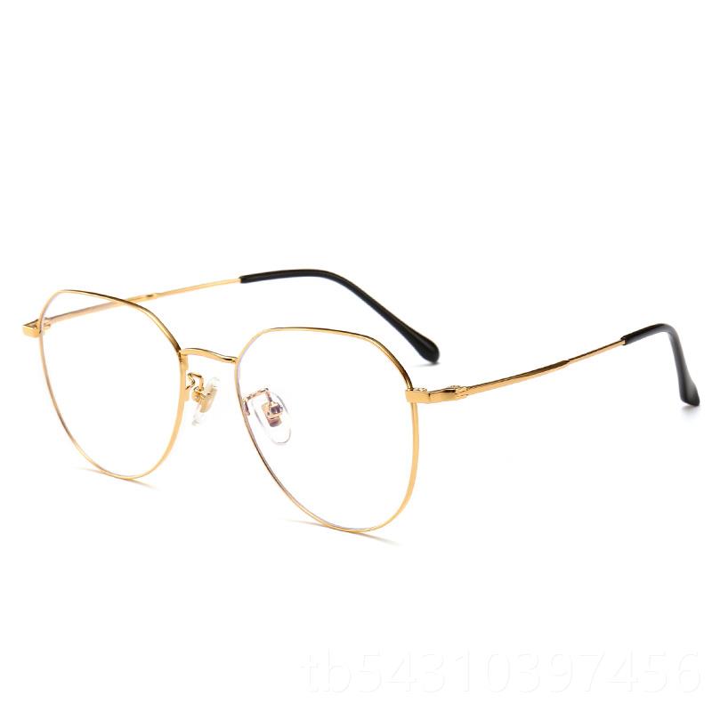 Authentic radiation-proof eye-proof blue light glasses for women, Korean version, trendy men's computer goggles, ultra-light poly-shaped edge, pure titanium legs, close-up