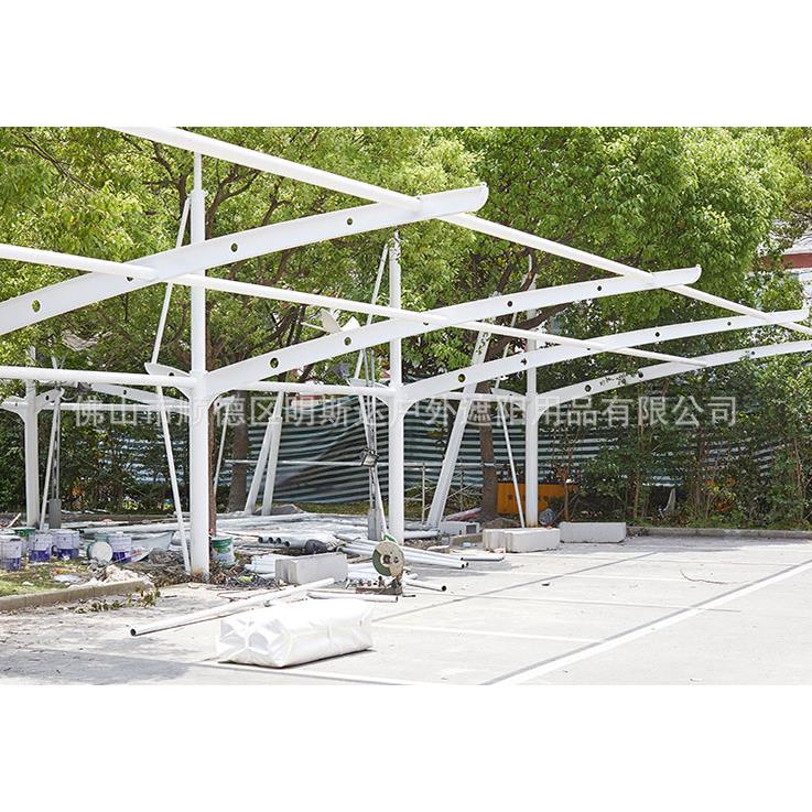 广东电动车膜结构户外小区景观钢构自行车充电桩遮阳停车棚7字型 - 图3