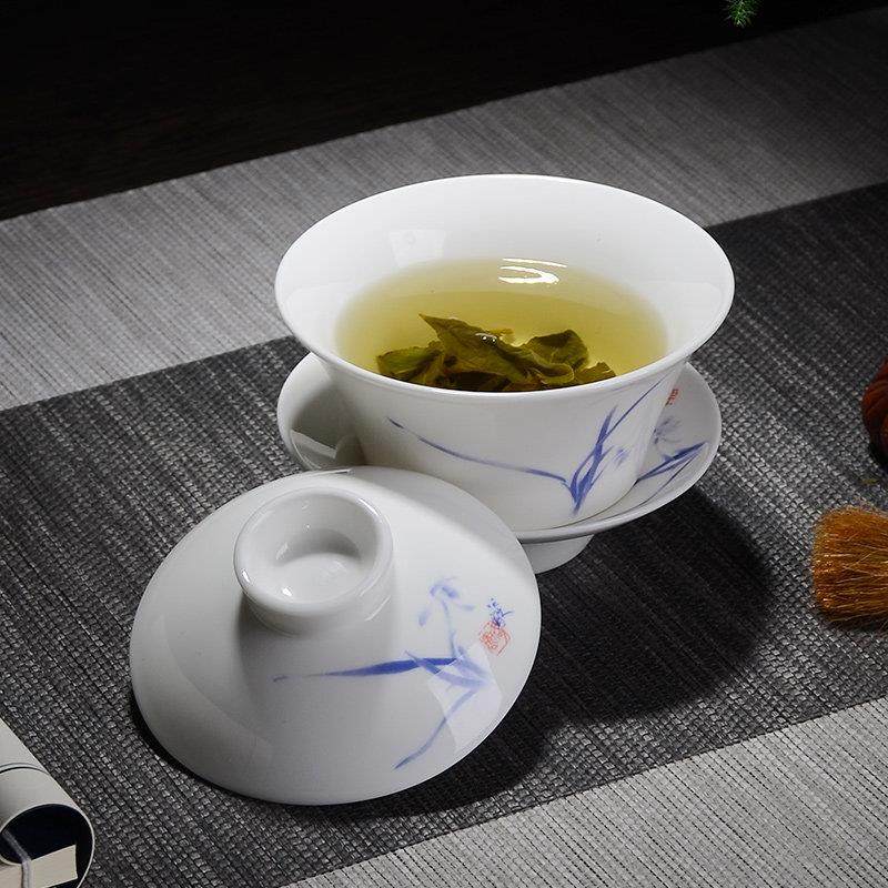 华光国瓷 三才茶盖碗骨瓷大号泡茶碗带盖子盖碗礼盒送礼 优雅茶盖,淘宝优惠券,粉丝福利购,淘宝优惠卷