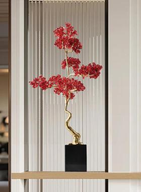 轻奢吉祥满堂水晶饰品客厅高端电视柜旁入口大厅装饰乔迁新居开幕