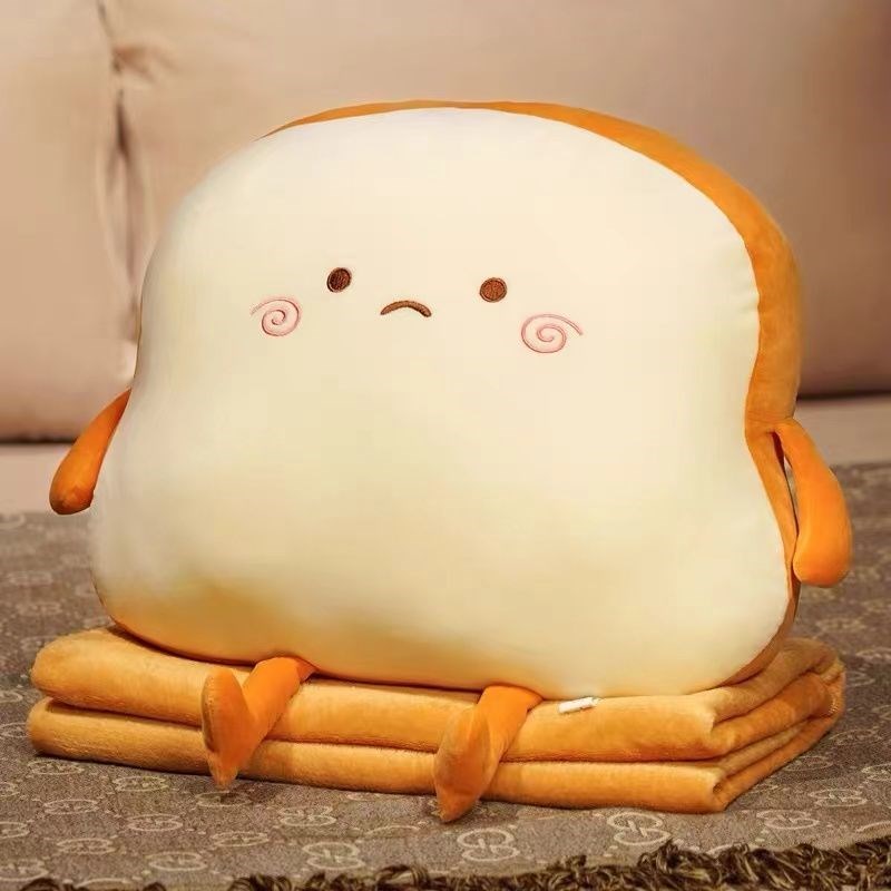 吐司抱枕被子两用办公室午睡神器汽车靠枕座椅垫客厅沙发生日礼物 - 图1