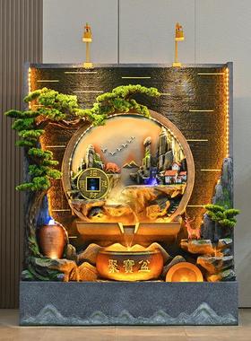 循环流水摆件落地假山喷泉水景客厅办公室装饰景观公司招财水幕墙