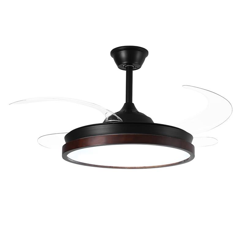 原木餐厅风扇吊灯实木客厅卧室书房灯新中式2024新款一体中古灯具 - 图3