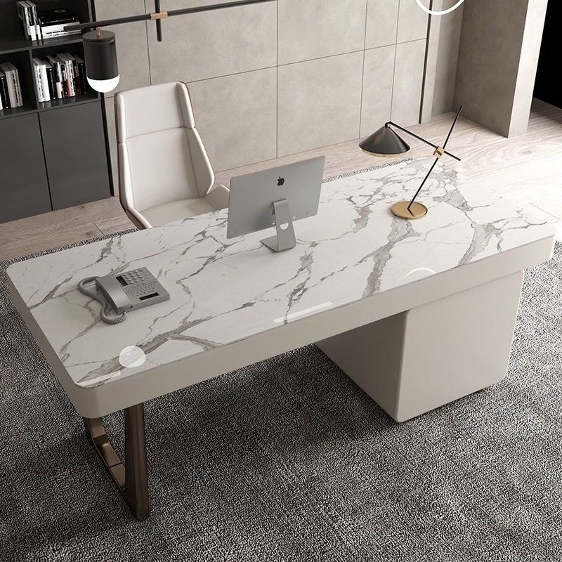 岩板书桌家用轻奢现代电脑桌椅套装组合书房写字台办公桌简约意式,淘宝优惠券,粉丝福利购,淘宝优惠卷