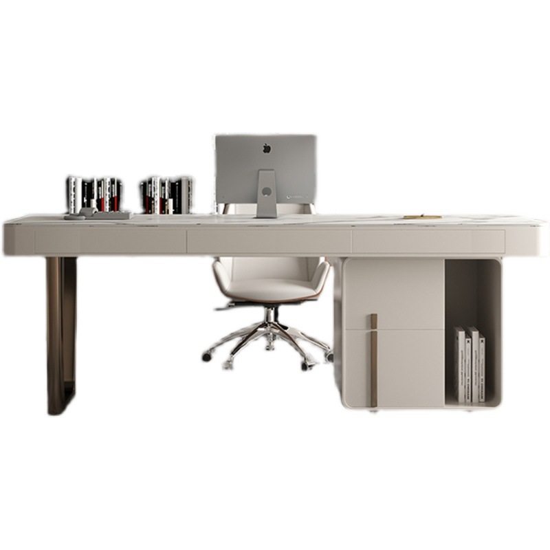 岩板书桌家用轻奢现代电脑桌椅套装组合书房写字台办公桌简约意式,淘宝优惠券,粉丝福利购,淘宝优惠卷