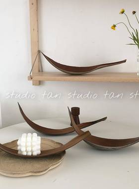 正品TJJin小s同款北欧风家居摆件艺丨术作室民宿摆设工天然叶子众