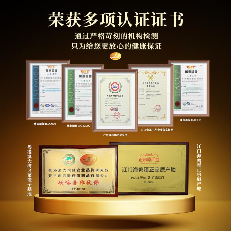 三客游20枚70克特大烤海鸭蛋咸鸭蛋正宗流油整箱咸蛋盐蛋高熟包邮 - 图1