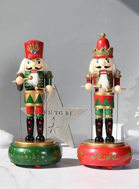 胡桃夹子士兵摆件木偶音乐盒八音盒儿童房生日礼物新年桌面装饰品