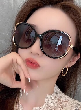 墨镜女款防晒近视带度数大脸显瘦