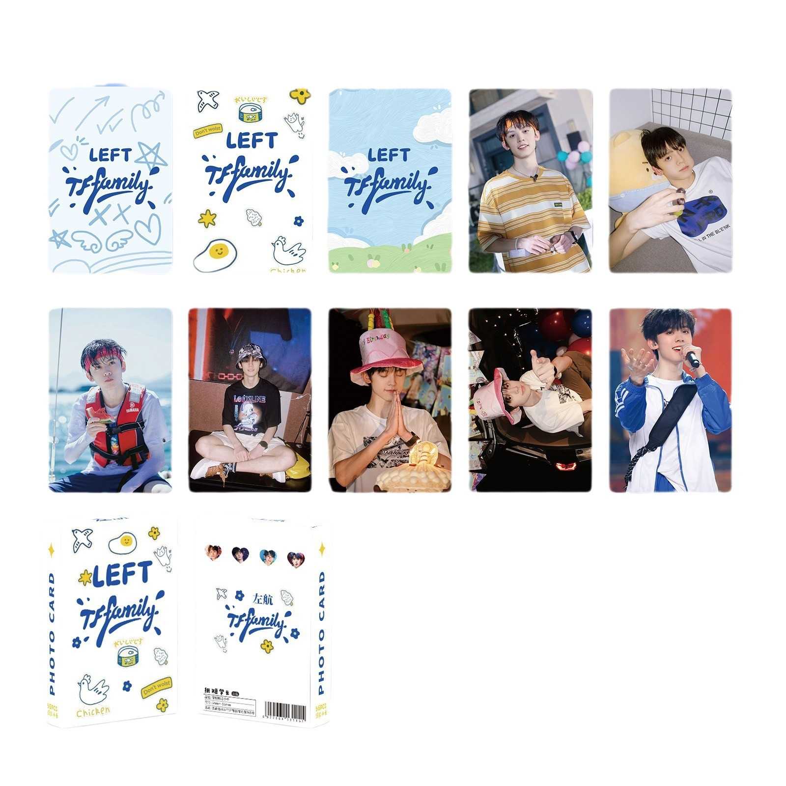 左航镭射小卡56张TF家族三代周边拍立得高清自印卡盒装专辑lomo卡 - 图3