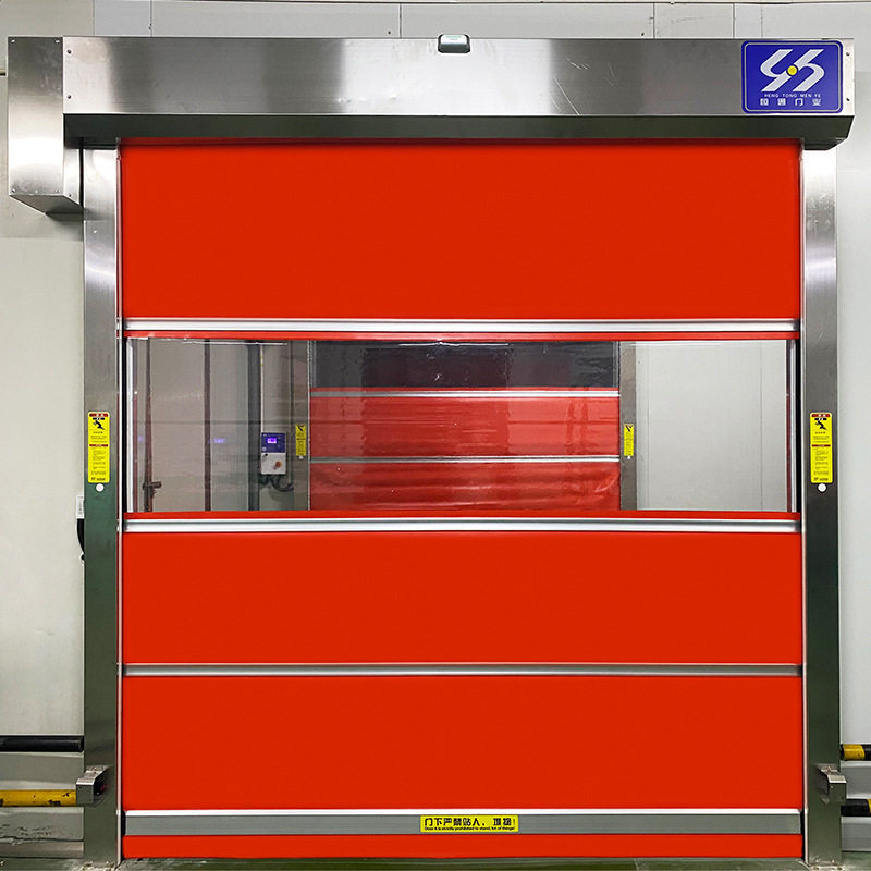 工厂快速卷帘门 食品车间不锈钢联动互锁PVC透明视窗快速卷帘门,淘宝优惠券,粉丝福利购,淘宝优惠卷