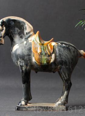 高档仿古陶瓷马摆件唐三彩六骏品马套居全工艺礼装饰艺术品马到成