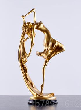 高档式复古跳欧女孩摆件美女人物装舞饰摆品设创意生日礼物家居饰