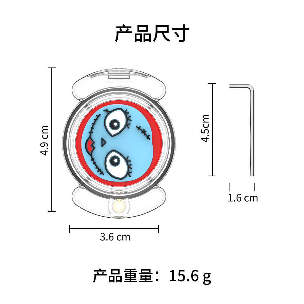 适用于苹果Airtag防丢器穿魔术贴鞋带PC防水保护壳单梁款贴片 - 图3