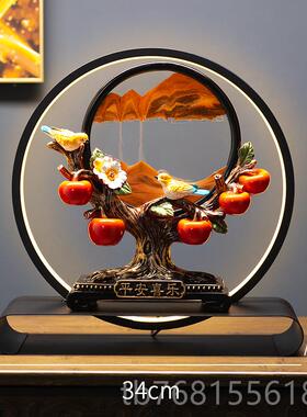 正品轻奢式新平安喜乐摆柿件柿如意电视酒柜客厅装饰工艺乔中迁居