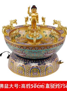 正品骏澜斋九龙浴 佛盆释迦牟尼太子佛像 家居摆件佛浴佛节具铜用