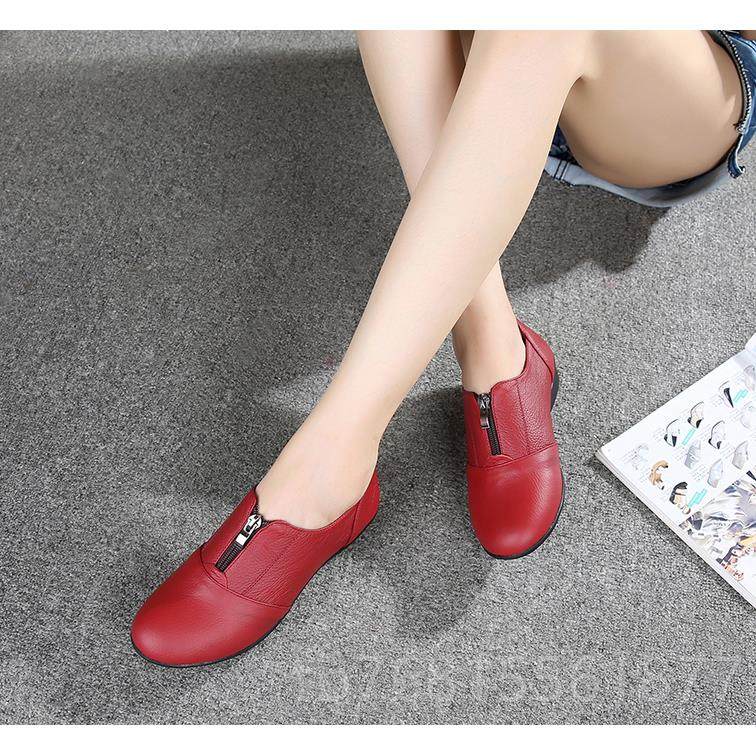 正品上海花牌真口皮鞋平底鞋牛皮女软底防滑坡跟单鞋大码深鞋妈女,淘宝优惠券,粉丝福利购,淘宝优惠卷