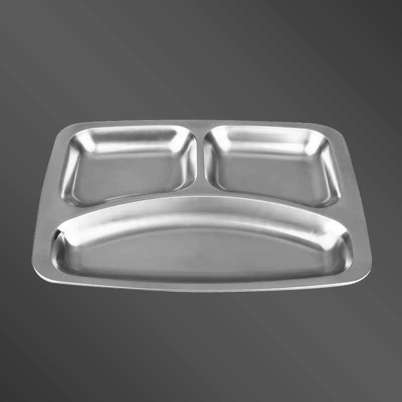 三格四格不锈钢餐盒食堂分格饭盒保鲜盒加深加厚带盖不锈钢快餐盘,淘宝优惠券,粉丝福利购,淘宝优惠卷