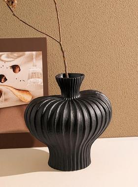 复古侘寂风艺术花瓶摆件轻奢陶瓷客厅插花家居装饰摆件创意花瓶