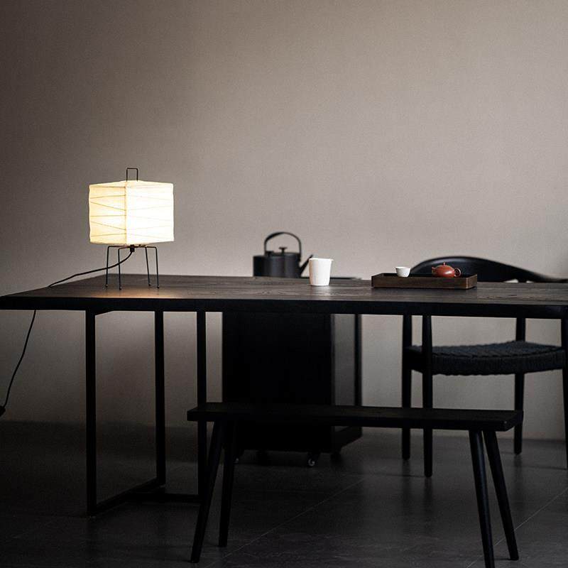 叁几 无界书桌 白蜡木碳化茶桌家用客厅实木餐桌侘寂风黑色大板桌,淘宝优惠券,粉丝福利购,淘宝优惠卷