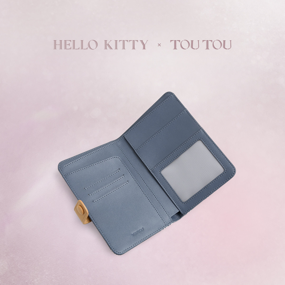 TOUTOUHelloKitty联名护照夹凯蒂猫牛仔布钱包卡包女孩儿生日礼物,淘宝优惠券,粉丝福利购,淘宝优惠卷