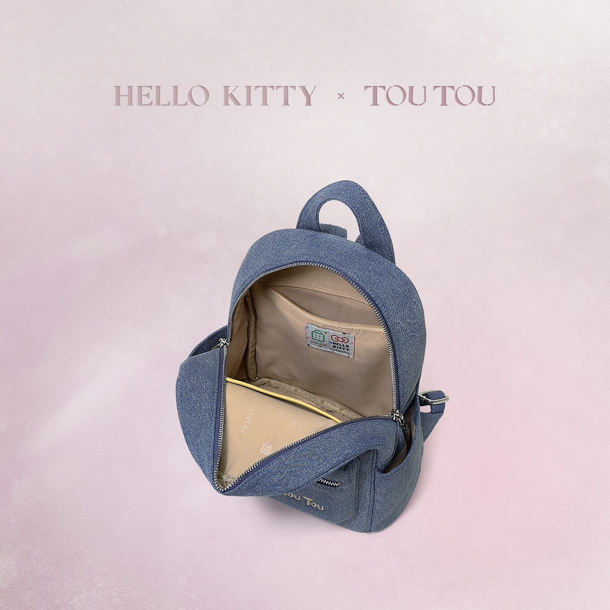 新年礼物TOUTOUhellokitty三丽鸥凯蒂猫牛仔双肩包背包儿童书包女,淘宝优惠券,粉丝福利购,淘宝优惠卷