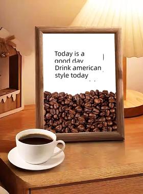 咖啡角摆件咖啡店桌面摆件装饰品咖啡馆客厅氛围布置创意相框摆台