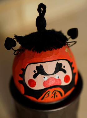 《钟馗》木刻自习室手工木雕七夕节礼物好运寓意达摩神明汽车摆件