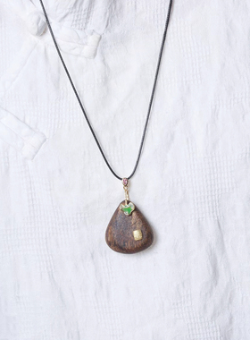 天然沉香吊坠代代有钱女款项链奇楠真品国风新中式项链送礼