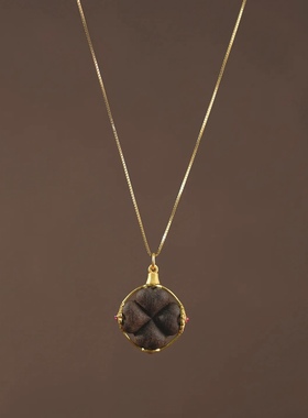 天然沉香四叶草吊坠925银项链女款小众轻奢生日礼物送女友平安扣