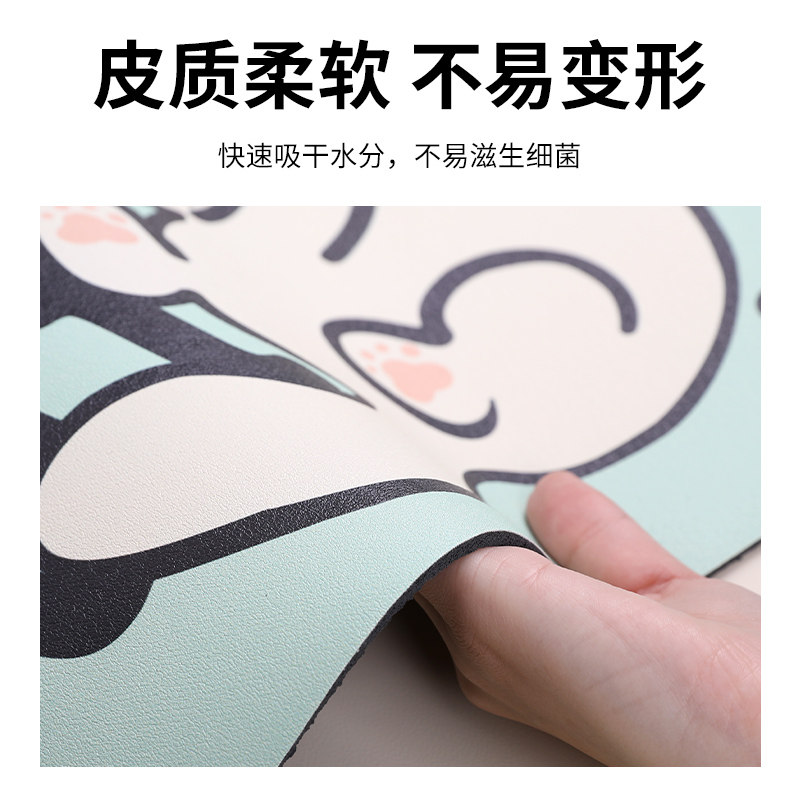 可爱猫咪厨房专用地垫硅藻泥防滑防油家用地毯吸水免洗可擦脚垫子,淘宝优惠券,粉丝福利购,淘宝优惠卷