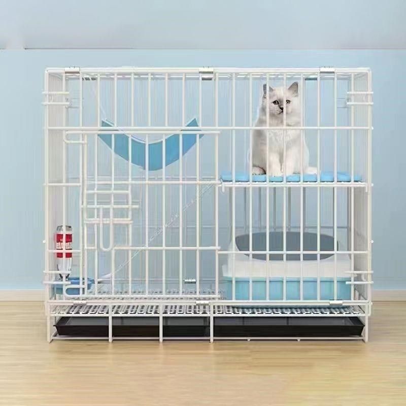 经济型猫笼子双层加密室内带厕所家用便携小型猫别墅折叠猫笼猫窝,淘宝优惠券,粉丝福利购,淘宝优惠卷