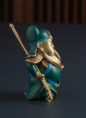 铜之美 关公摆件铜工艺品义薄云天武圣关羽二爷客厅家居装饰礼品