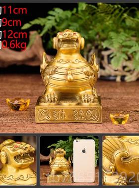 高档纯铜貔貅纯件皮黄丘铜招财聚财铜客厅风水办公摆室