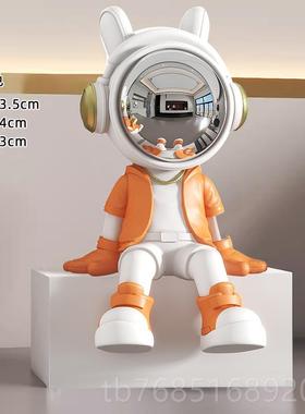 高档桌面太空人宇航员摆件客厅展示柜高户级轻奢入玄意装饰关品创