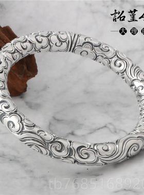 高档银镯子999手足手镯情齐天大圣定海神针如意金箍银棒银祥云侣