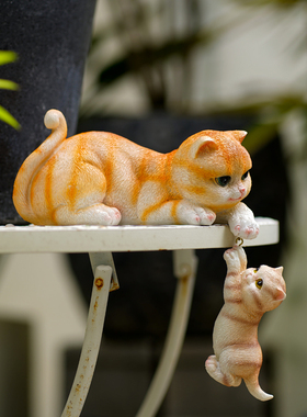 创意摆件动物装饰小猫咪花园庭院桌面玄关阳台布置民宿造景送礼物