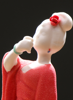 创意陶瓷手工人物古典仕女贵妃醉酒客厅玄关电视柜软装家居摆件